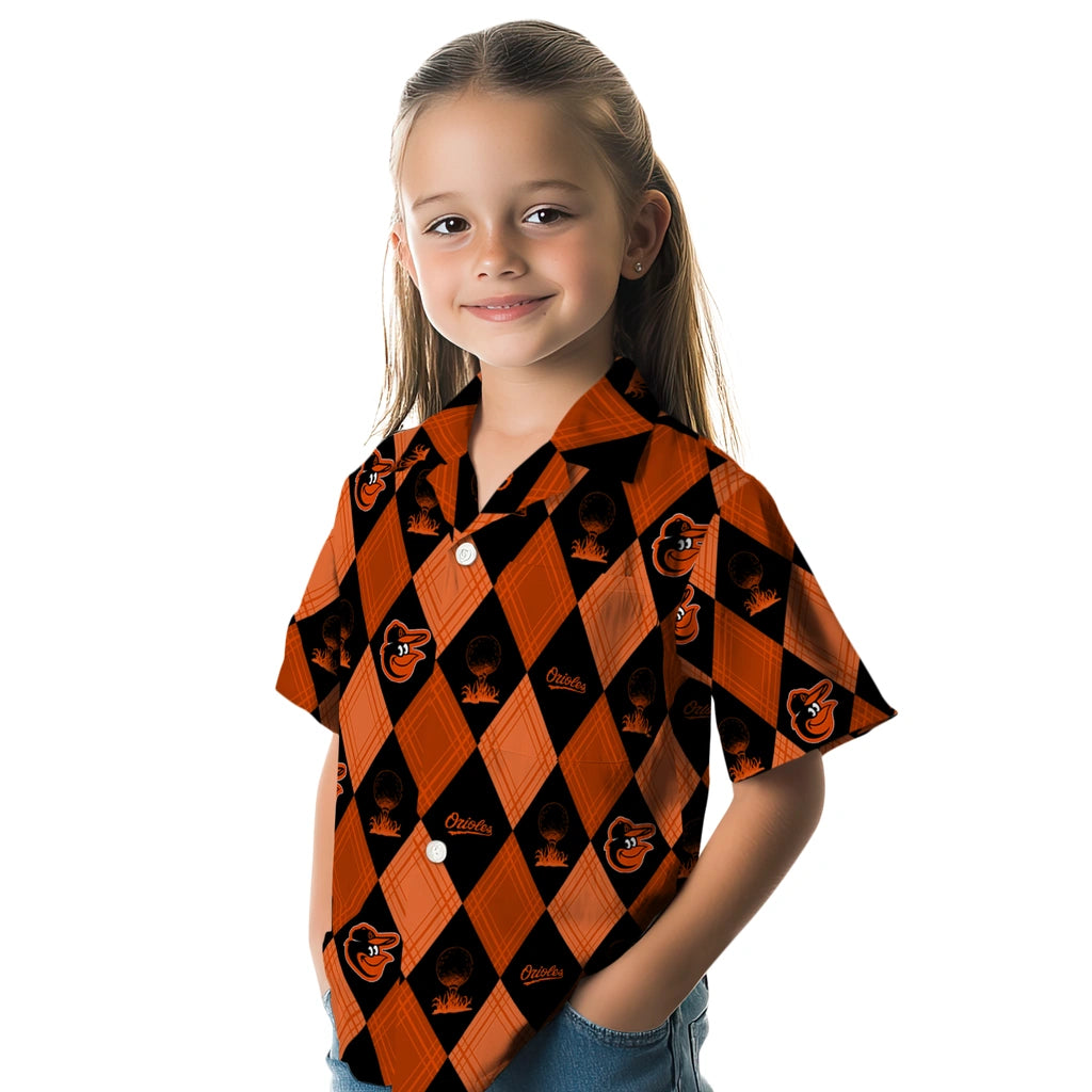 Baltimore Orioles Hawaiian Shirt - Golfing Plaid | Moonbestprint