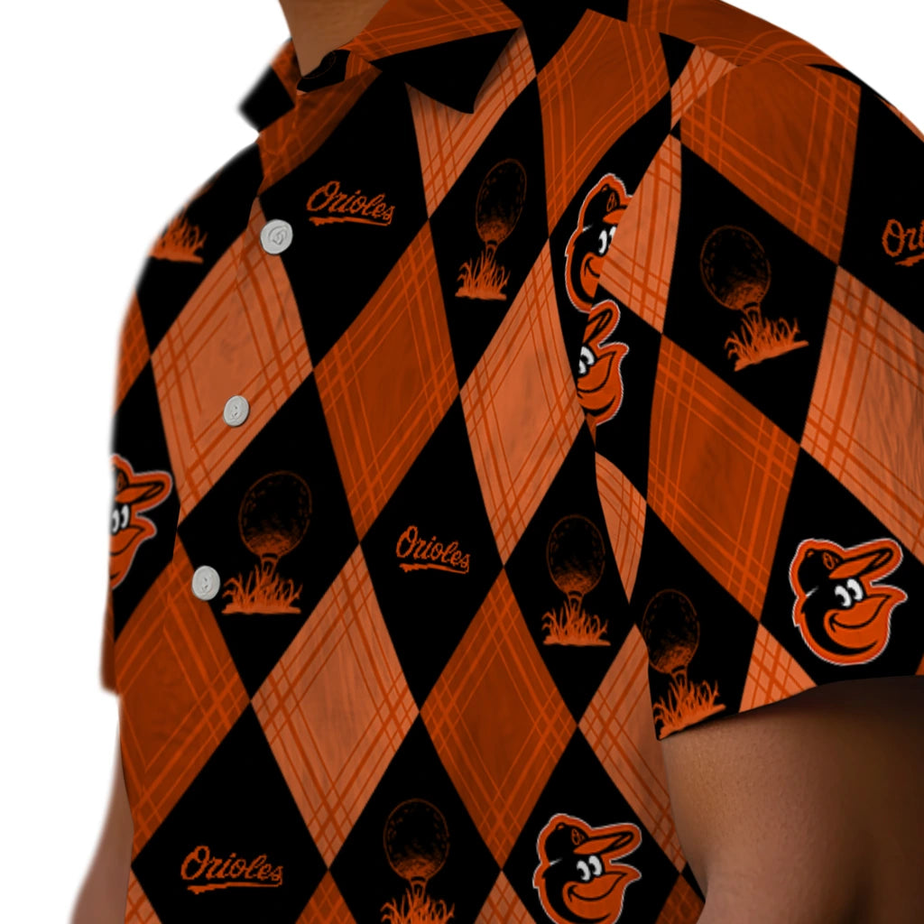 Baltimore Orioles Hawaiian Shirt - Golfing Plaid | Moonbestprint