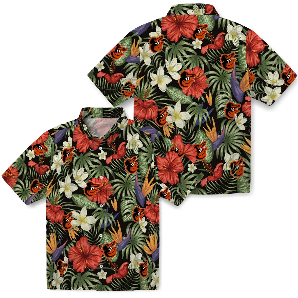 Baltimore Orioles Hawaiian Shirt - Hawaii Floral Hibiscus | Moonbestprint