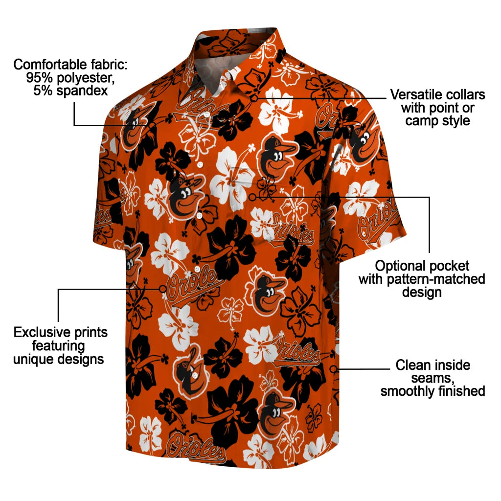 Baltimore Orioles Hibiscus Bloom Hawaiian Shirt – Moonbestprint