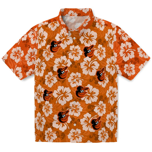 Baltimore Orioles Hawaiian Shirt - Hibiscus Cluster | Moonbestprint