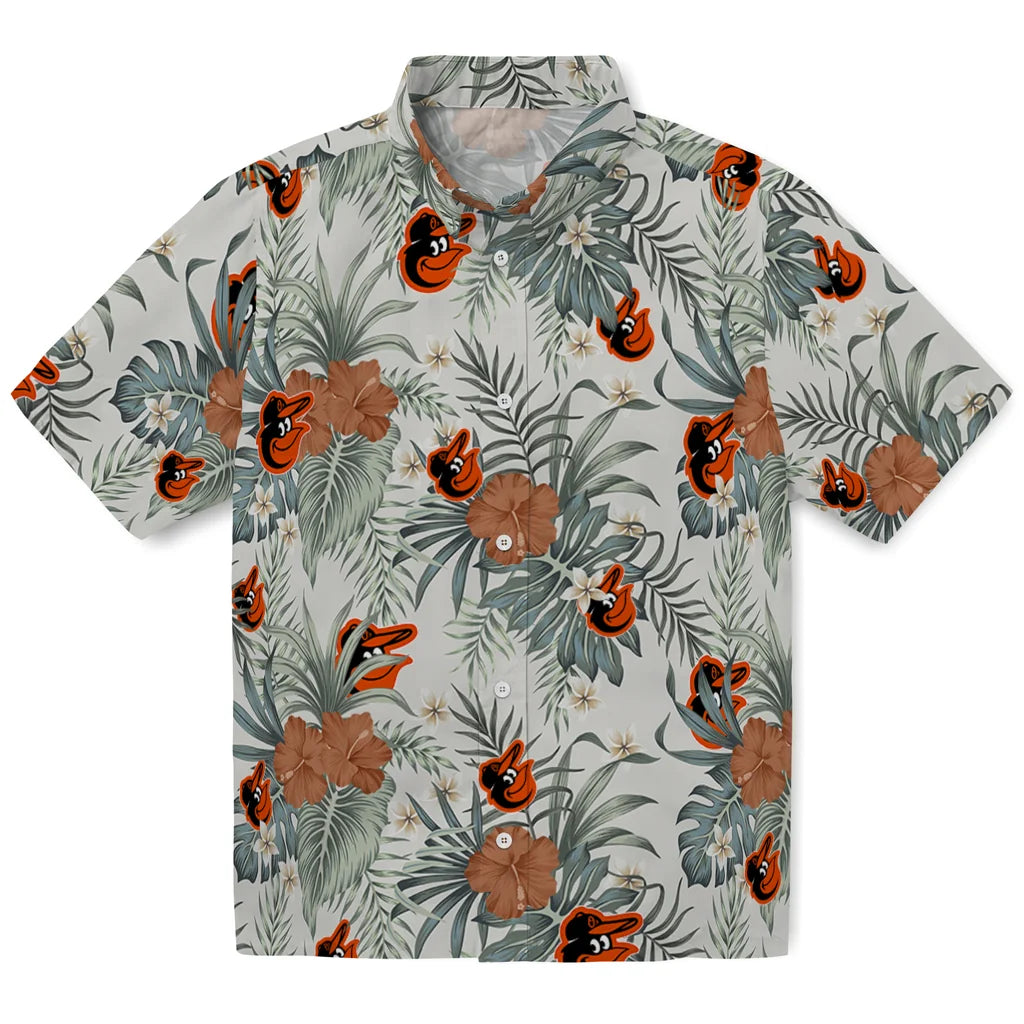 Baltimore Orioles Hawaiian Shirt - Hibiscus Designs | Moonbestprint