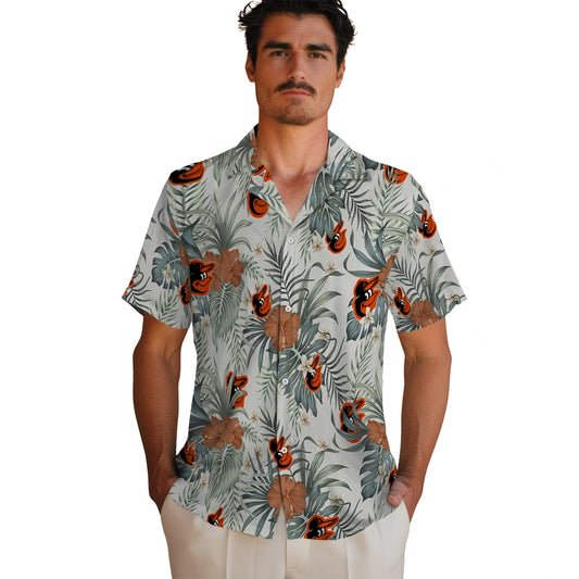 Baltimore Orioles Hawaiian Shirt - Hibiscus Designs | Moonbestprint