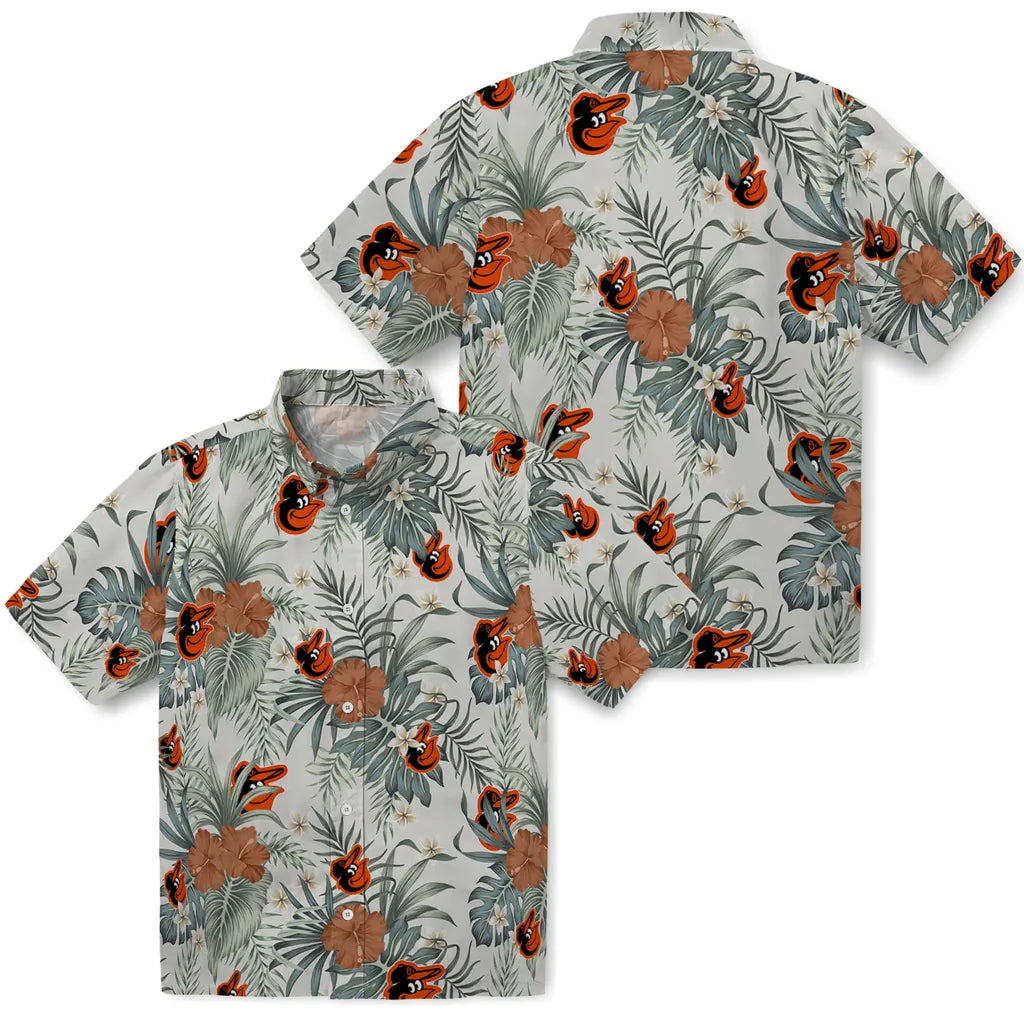 Baltimore Orioles Hawaiian Shirt - Hibiscus Designs | Moonbestprint