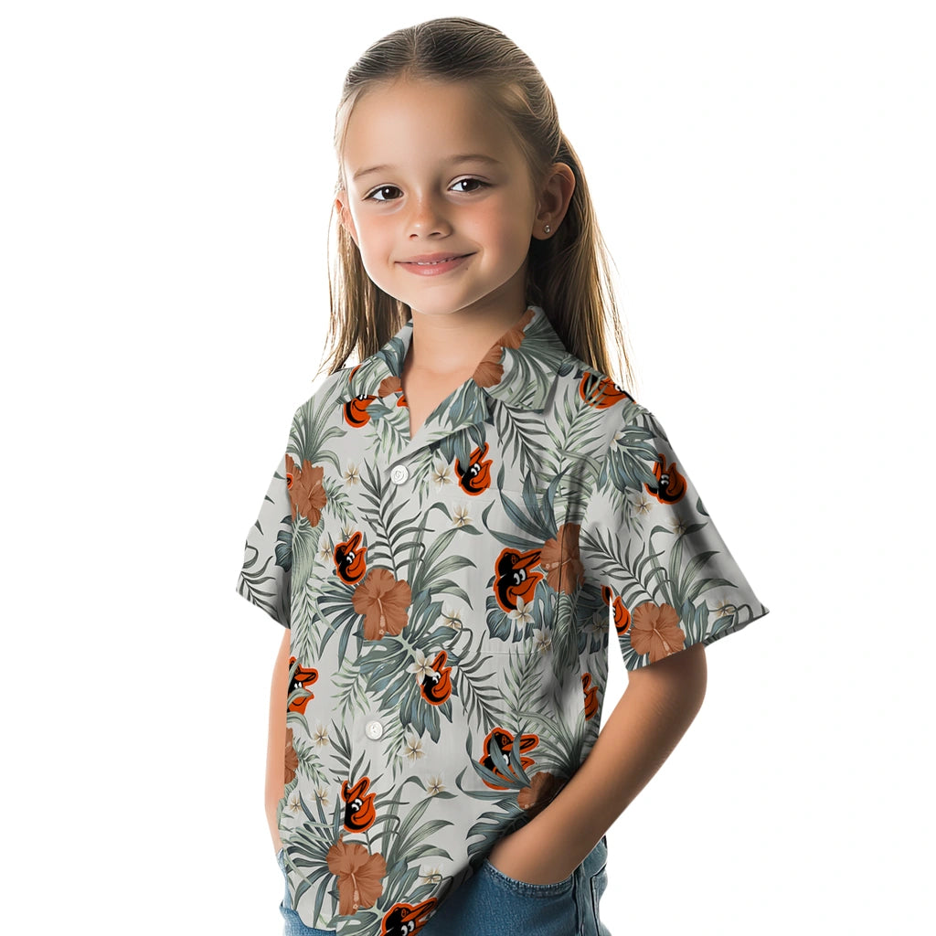 Baltimore Orioles Hawaiian Shirt - Hibiscus Designs | Moonbestprint