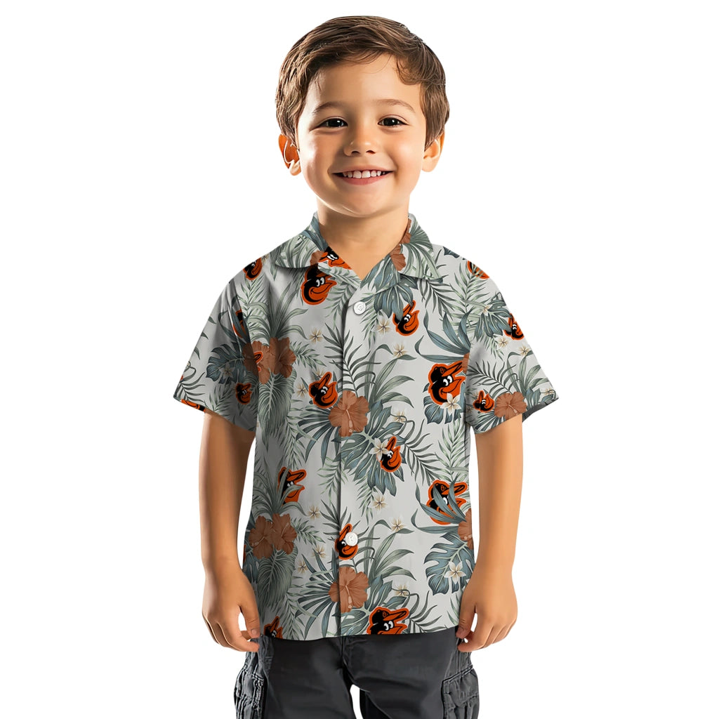 Baltimore Orioles Hawaiian Shirt - Hibiscus Designs | Moonbestprint
