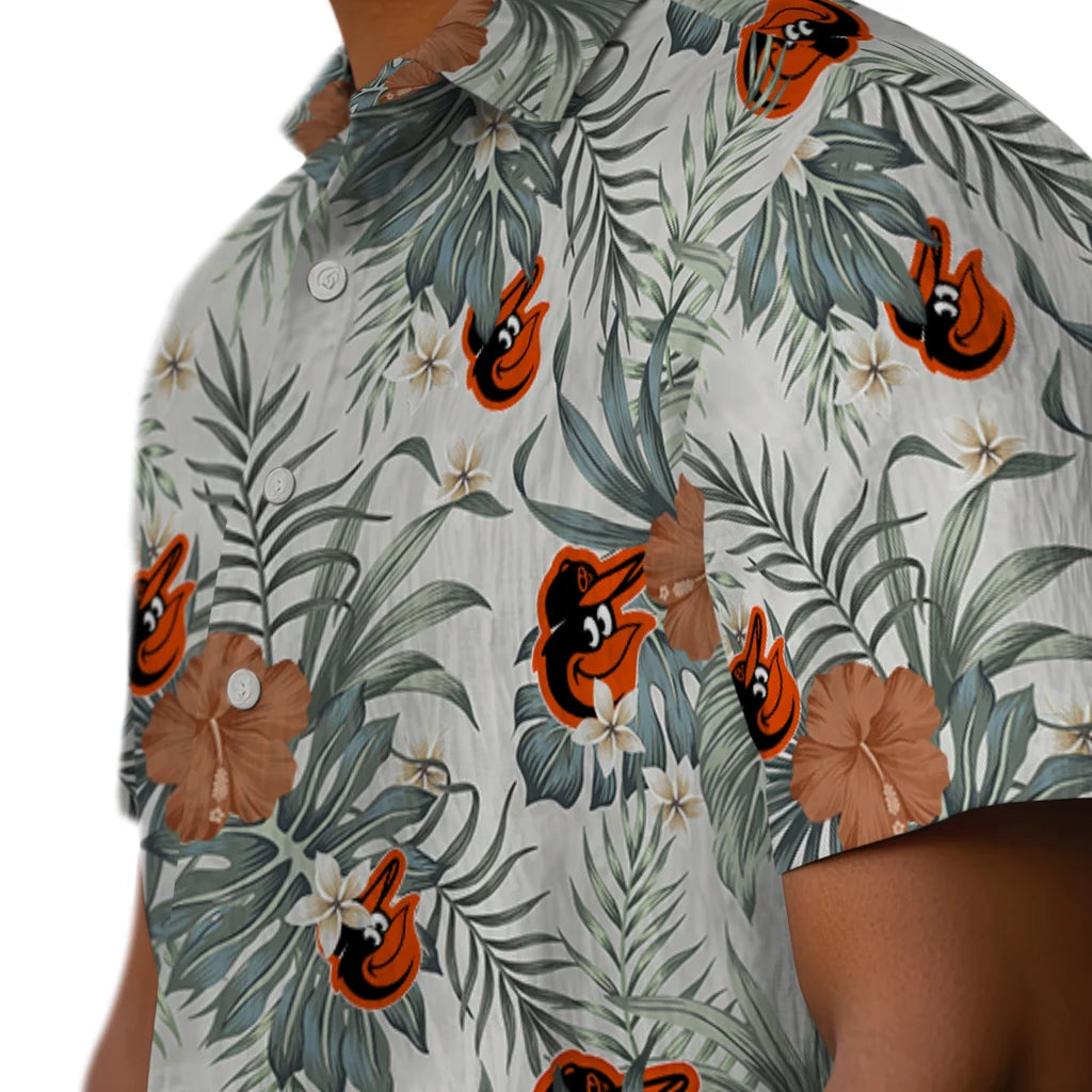Baltimore Orioles Hawaiian Shirt - Hibiscus Designs | Moonbestprint