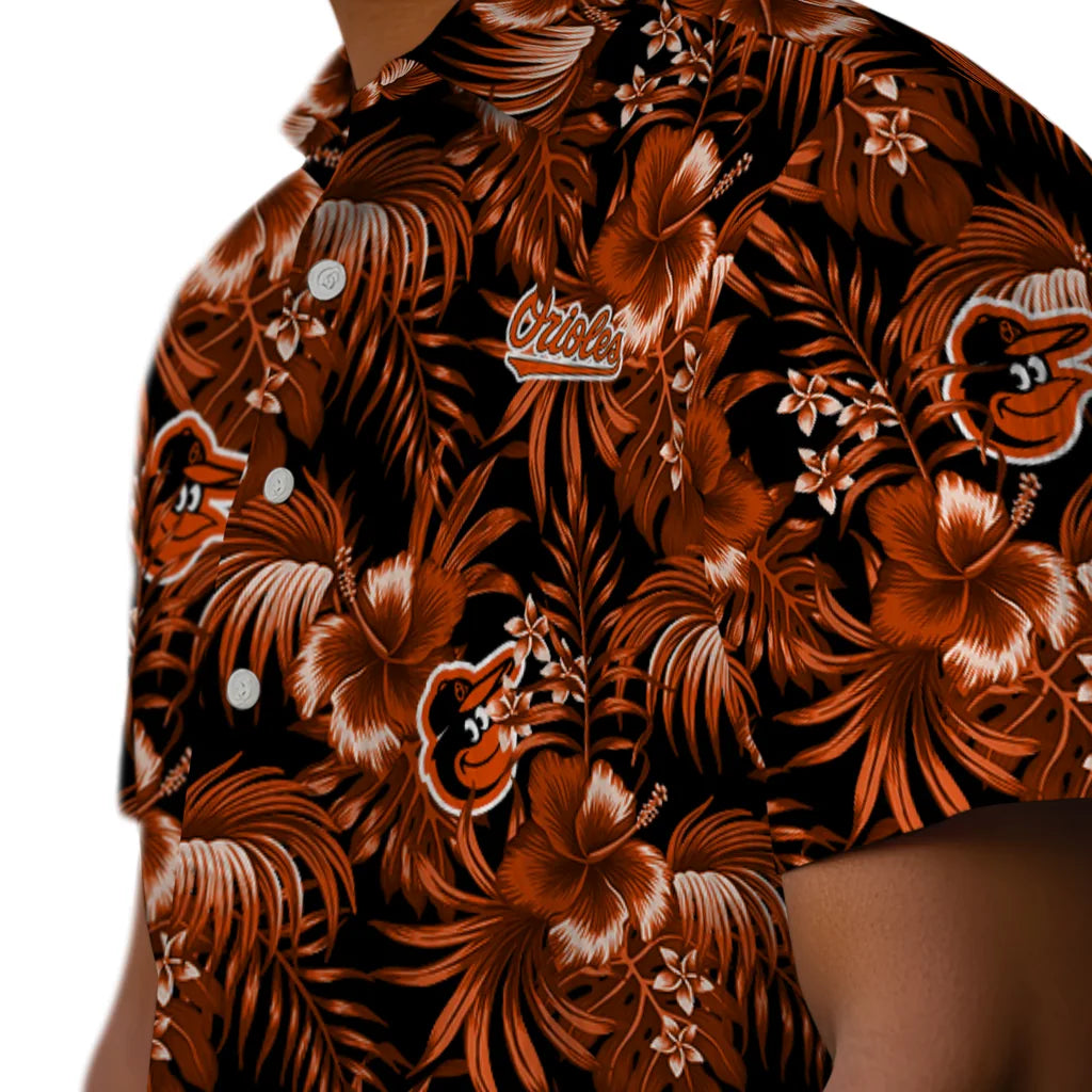 Baltimore Orioles Hawaiian Shirt - Hibiscus Exotic | Moonbestprint