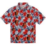 Baltimore Orioles Hawaiian Shirt - Hibiscus Fiesta | Moonbestprint