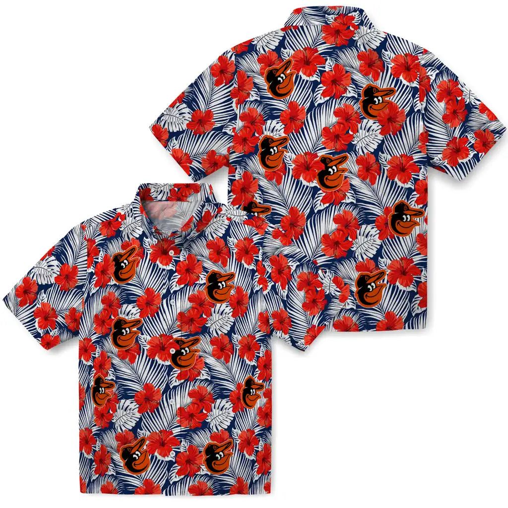 Baltimore Orioles Hawaiian Shirt - Hibiscus Fiesta | Moonbestprint