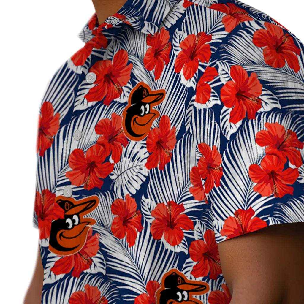 Baltimore Orioles Hawaiian Shirt - Hibiscus Fiesta | Moonbestprint