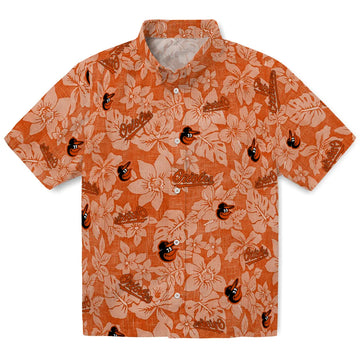 Baltimore Orioles Hawaiian Shirt - Hibiscus Oasis | Moonbestprint