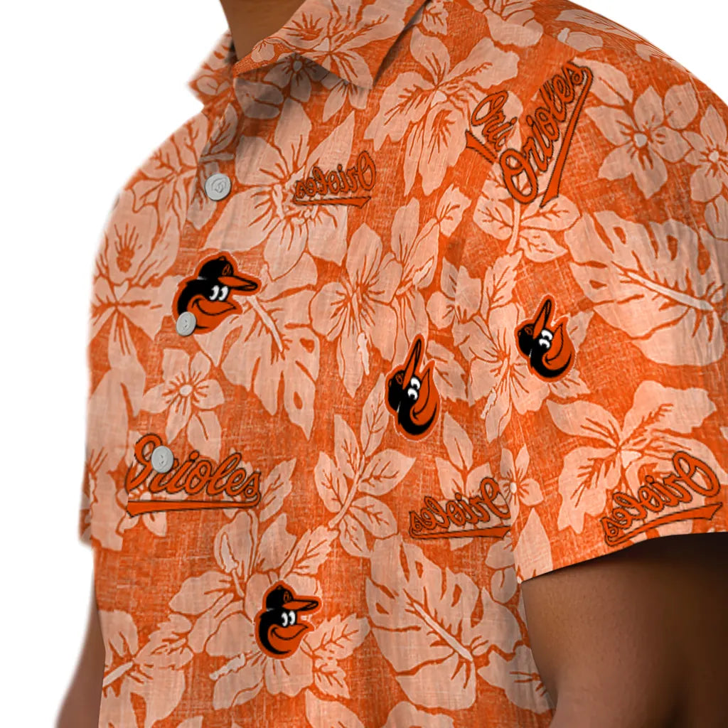 Baltimore Orioles Hawaiian Shirt - Hibiscus Oasis | Moonbestprint