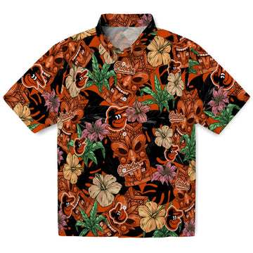 Baltimore Orioles Hawaiian Shirt - Hibiscus Tiki Jungle | Moonbestprint