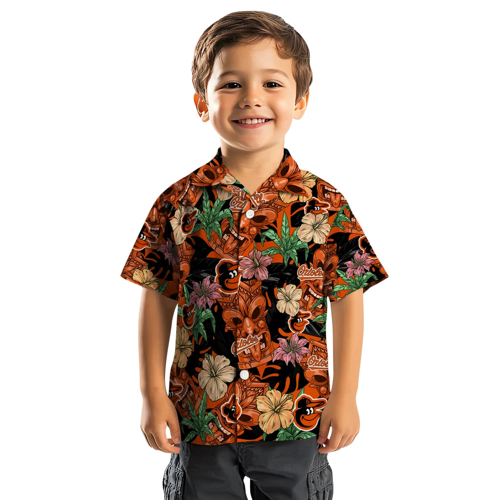 Baltimore Orioles Hawaiian Shirt - Hibiscus Tiki Jungle | Moonbestprint