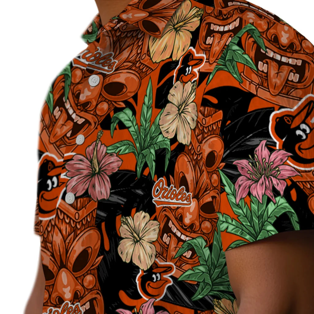 Baltimore Orioles Hawaiian Shirt - Hibiscus Tiki Jungle | Moonbestprint
