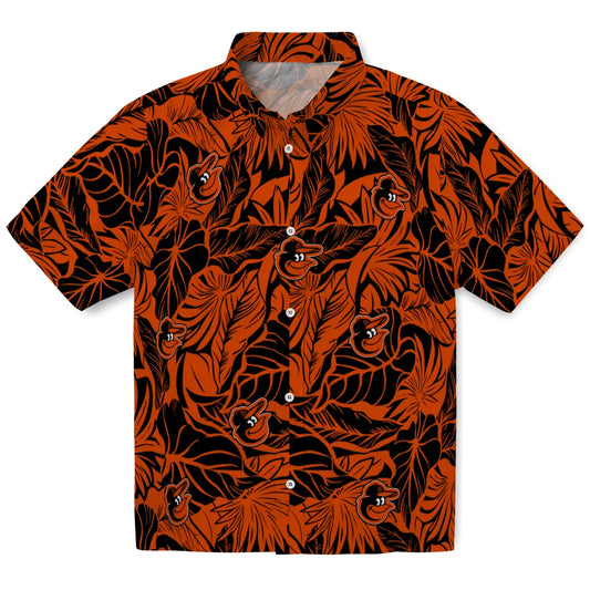Baltimore Orioles Hawaiian Shirt - Monstera Layer | Moonbestprint