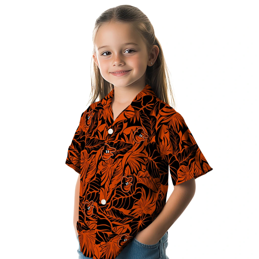 Baltimore Orioles Hawaiian Shirt - Monstera Layer | Moonbestprint
