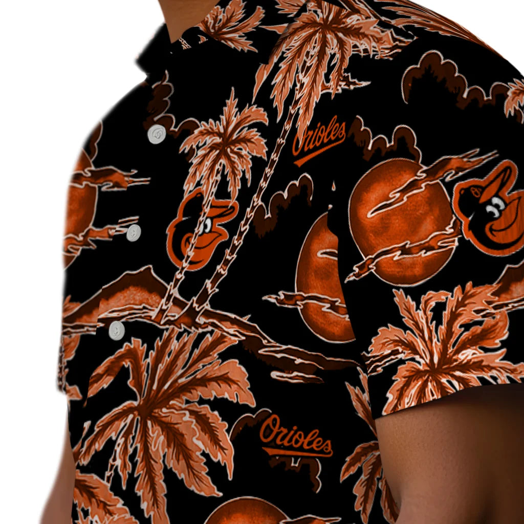 Baltimore Orioles Hawaiian Shirt - Palm Sunset | Moonbestprint