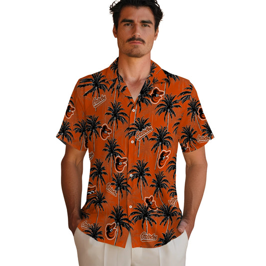 Baltimore Orioles Hawaiian Shirt - Palm Tree Motif | Moonbestprint