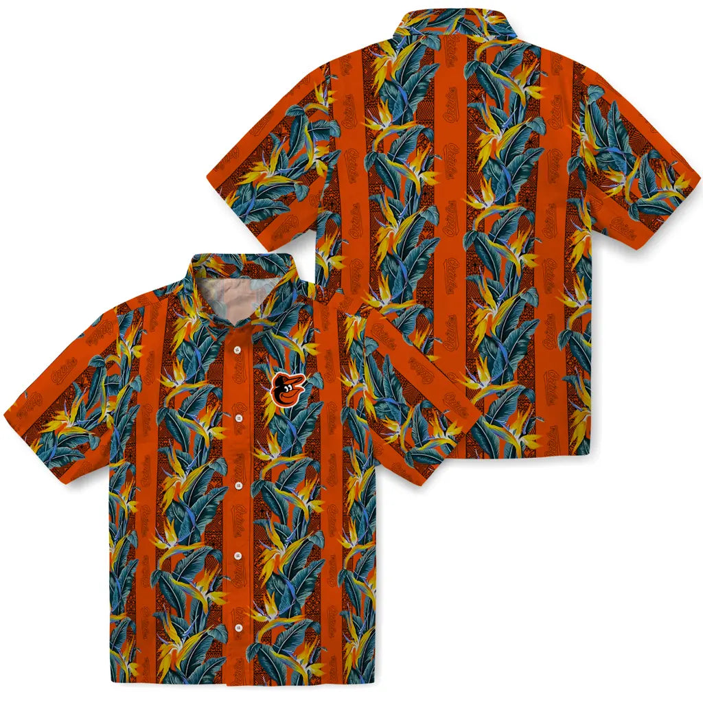 Baltimore Orioles Hawaiian Shirt - Paradise Vines | Moonbestprint