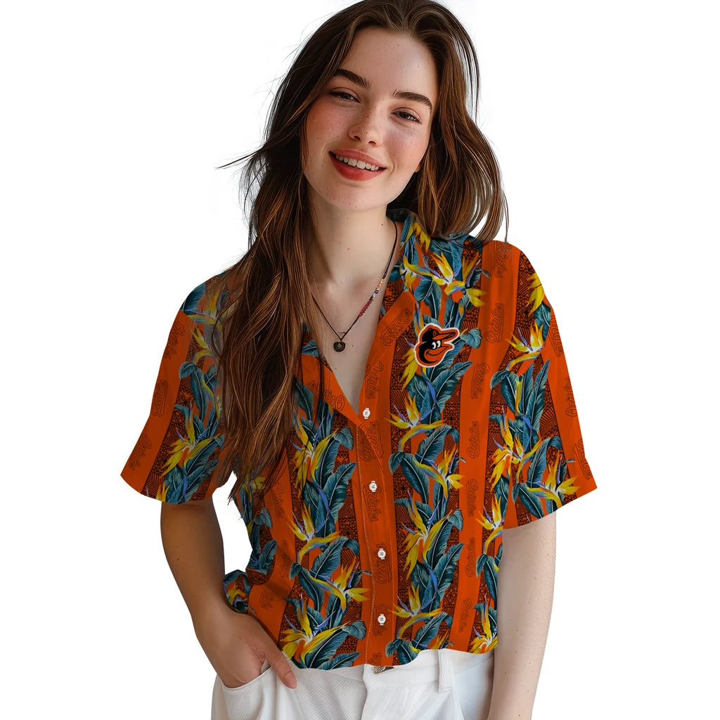 Baltimore Orioles Hawaiian Shirt - Paradise Vines | Moonbestprint