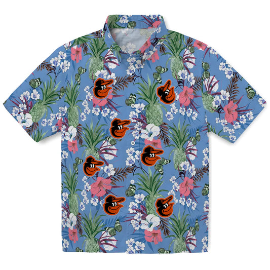 Baltimore Orioles Hawaiian Shirt - Pineapple Bouquet | Moonbestprint