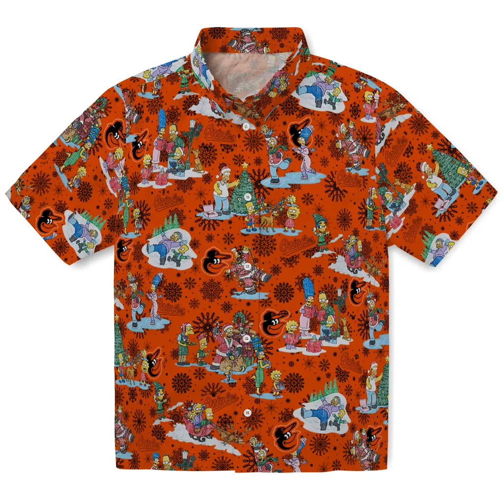 Baltimore Orioles Hawaiian Shirt - Simpsons Christmas | Moonbestprint