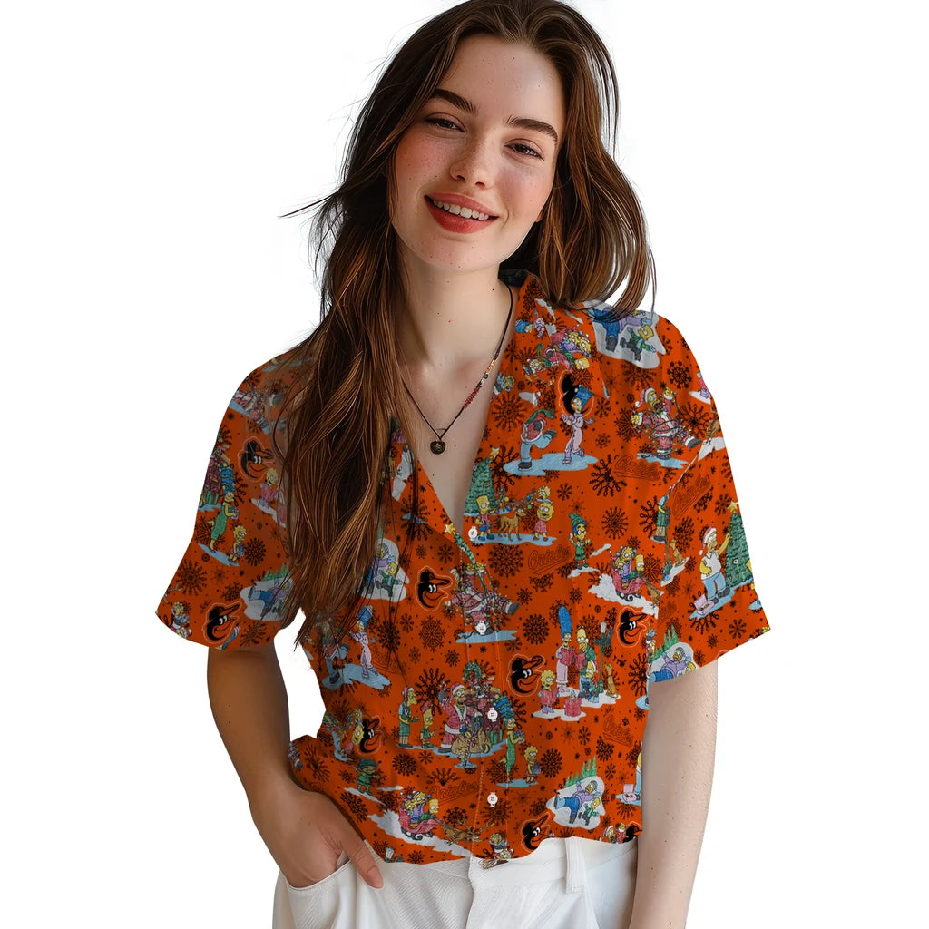 Baltimore Orioles Hawaiian Shirt - Simpsons Christmas | Moonbestprint