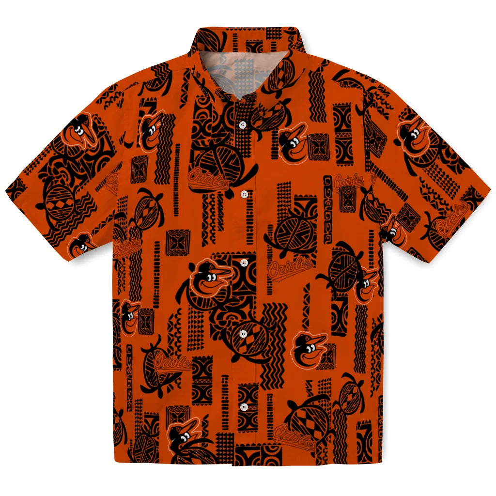 Baltimore Orioles Hawaiian Shirt - Turtle Lines | Moonbestprint