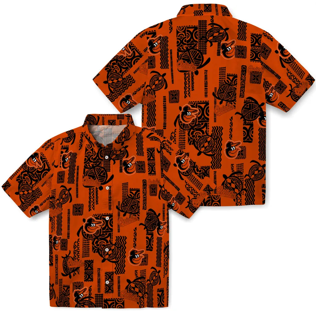 Baltimore Orioles Hawaiian Shirt - Turtle Lines | Moonbestprint