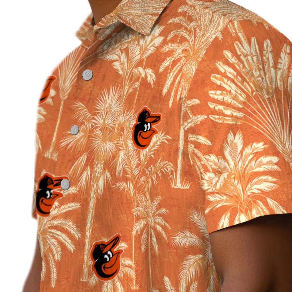 Baltimore Orioles Hawaiian Shirt - Vintage Palm Tree | Moonbestprint