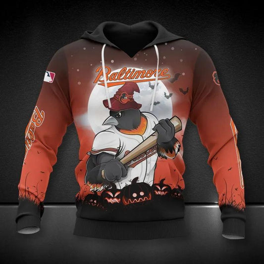 Baltimore Orioles Mascot MLB All Over Print Hoodie -Moonbestprint