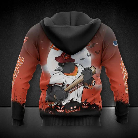 Baltimore Orioles Mascot MLB All Over Print Hoodie -Moonbestprint