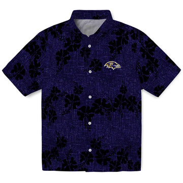 Baltimore Ravens Hawaiian Shirt - 50th State Flower | Moonbestprint