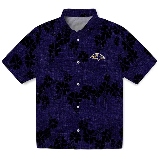 Baltimore Ravens Hawaiian Shirt - 50th State Flower | Moonbestprint
