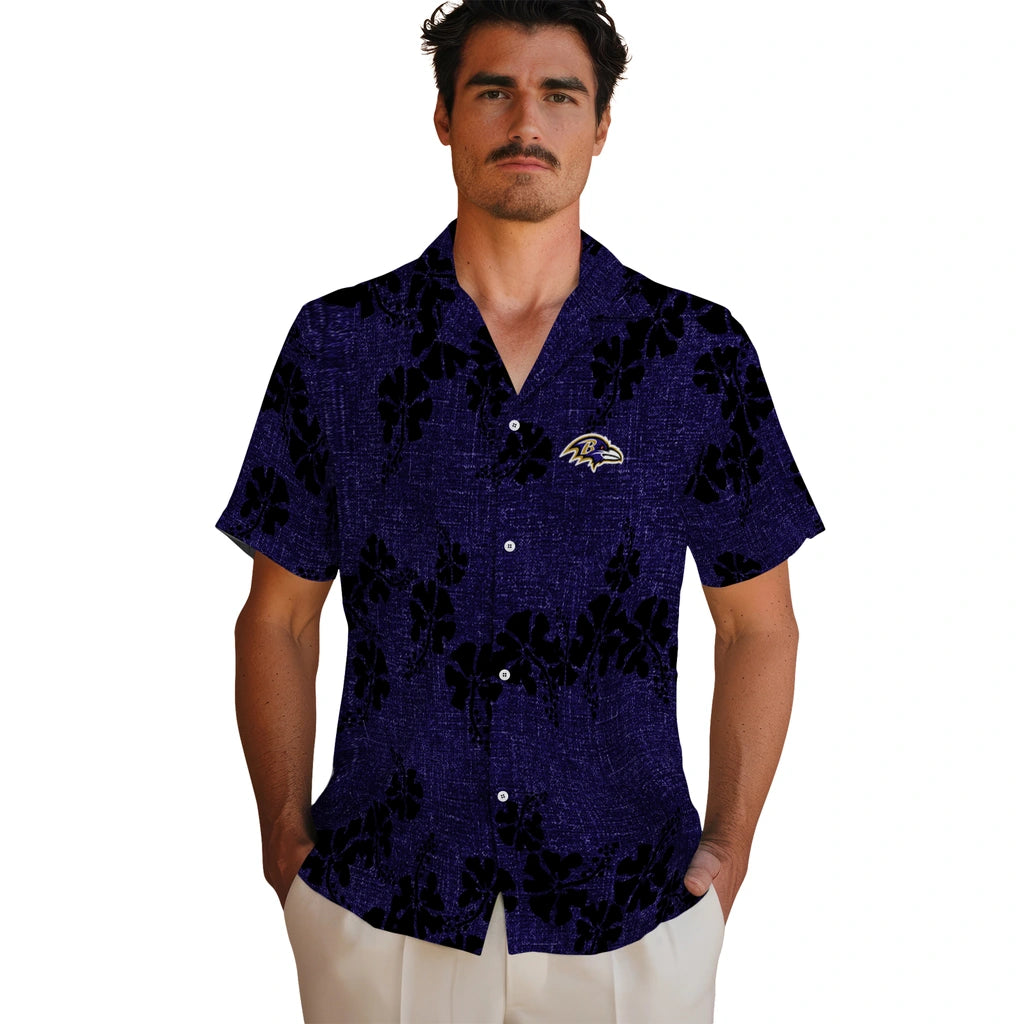 Baltimore Ravens Hawaiian Shirt - 50th State Flower | Moonbestprint