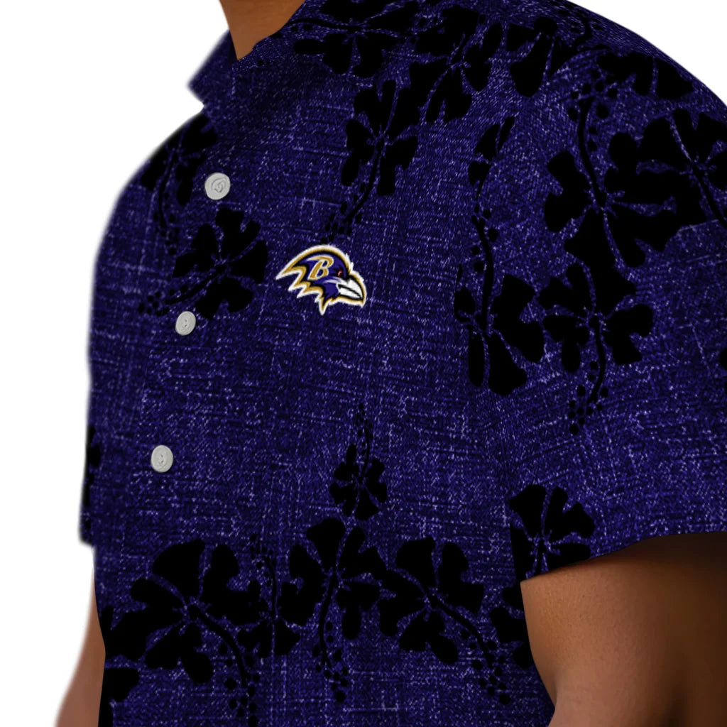 Baltimore Ravens Hawaiian Shirt - 50th State Flower | Moonbestprint
