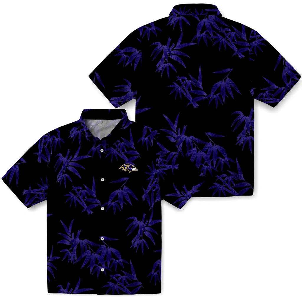 Baltimore Ravens Hawaiian Shirt - Bamboo Branches | Moonbestprint