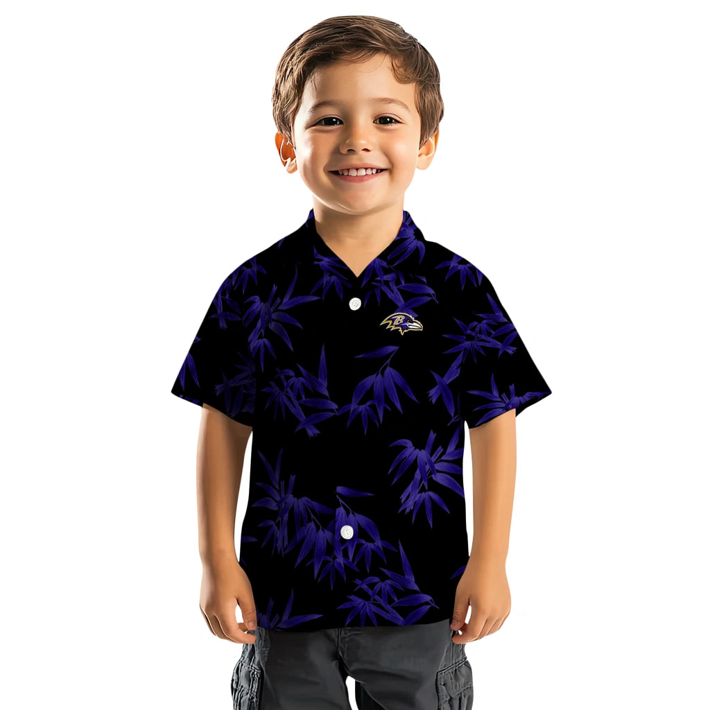 Baltimore Ravens Hawaiian Shirt - Bamboo Branches | Moonbestprint