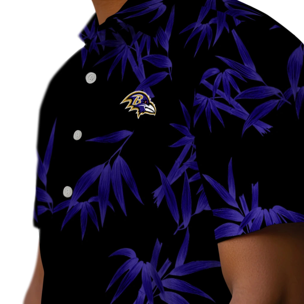 Baltimore Ravens Hawaiian Shirt - Bamboo Branches | Moonbestprint