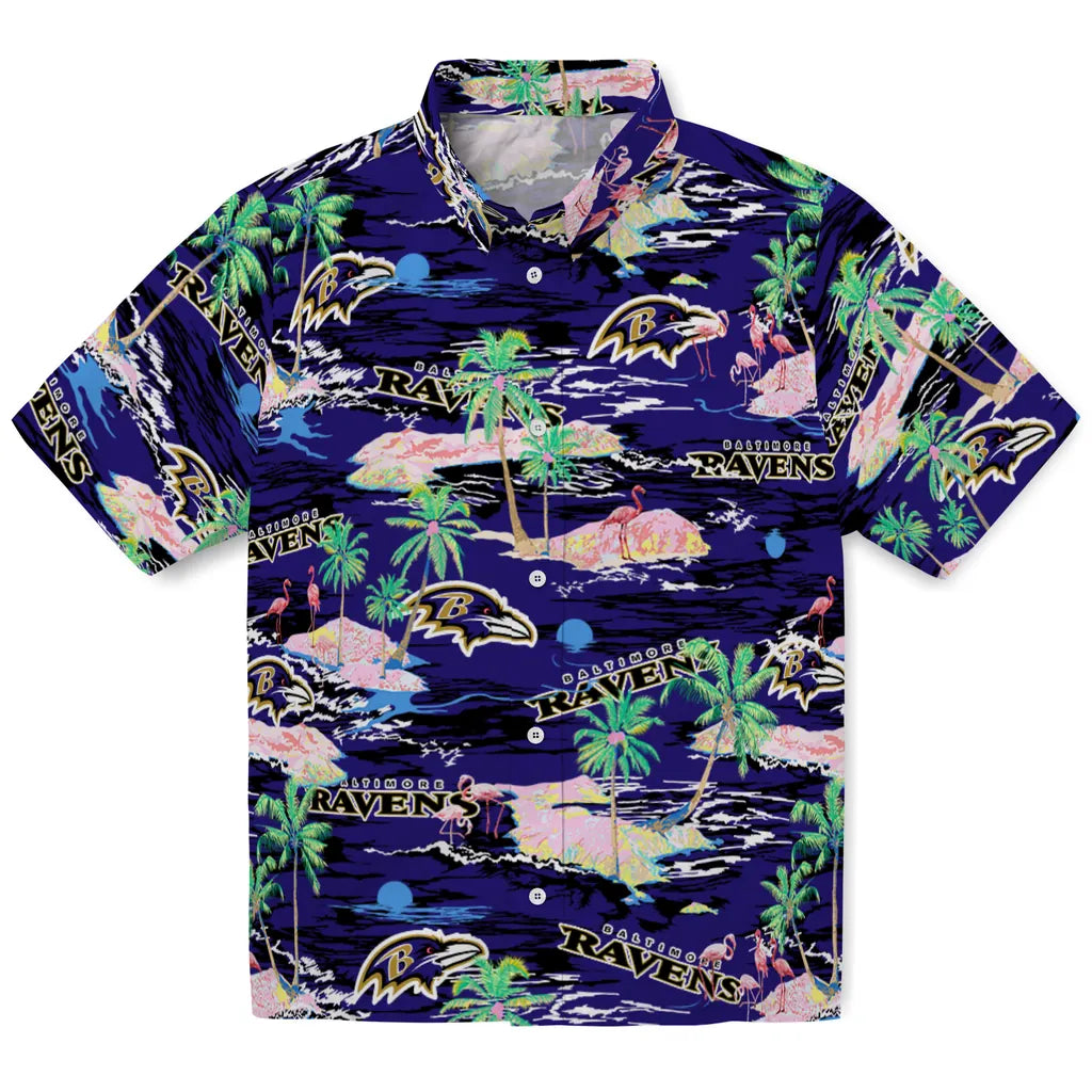Baltimore Ravens Flamingo Retreat 2026 Hawaiian Shirt – Moonbestprint
