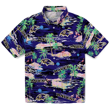 Baltimore Ravens Flamingo Retreat 2026 Hawaiian Shirt – Moonbestprint
