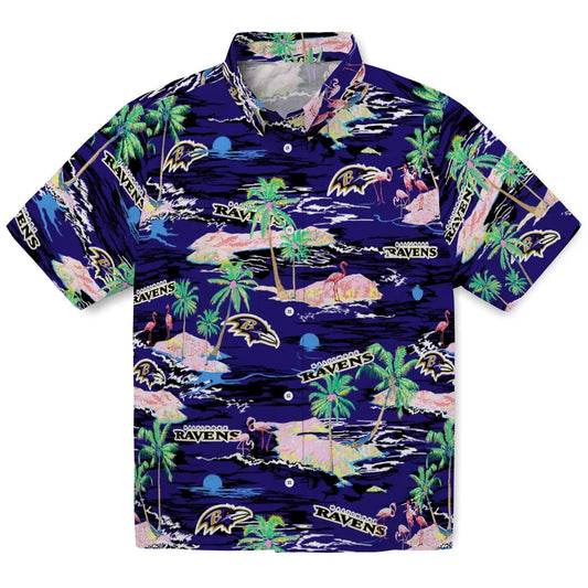 Baltimore Ravens Hawaiian Shirt - Hawaii Island | Moonbestprint