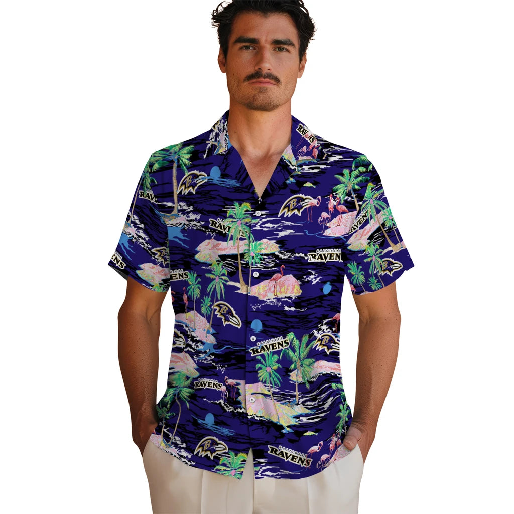 Baltimore Ravens Hawaiian Shirt - Hawaii Island | Moonbestprint