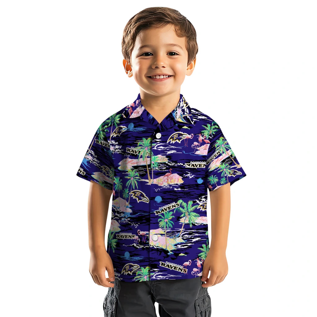 Baltimore Ravens Hawaiian Shirt - Hawaii Island | Moonbestprint