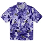Baltimore Ravens Hawaiian Shirt - Hibiscus Arrangement | Moonbestprint