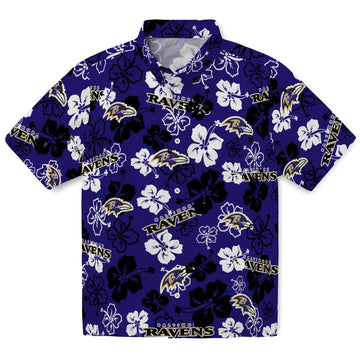 Baltimore Ravens Hibiscus Bloom Hawaiian Shirt – Moonbestprint