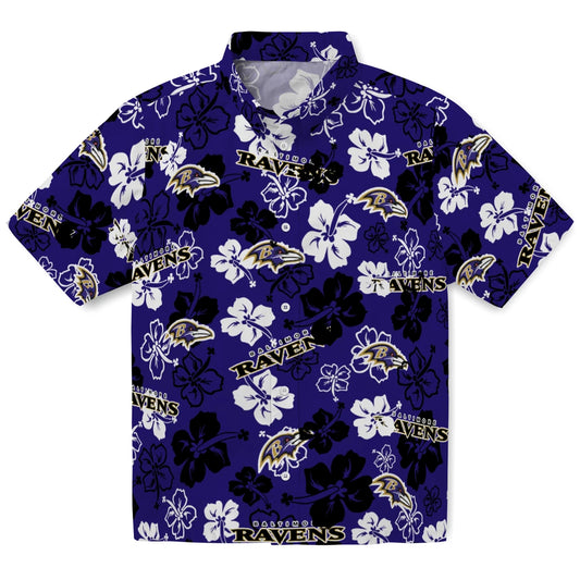 Baltimore Ravens Hibiscus Bloom Hawaiian Shirt – Moonbestprint