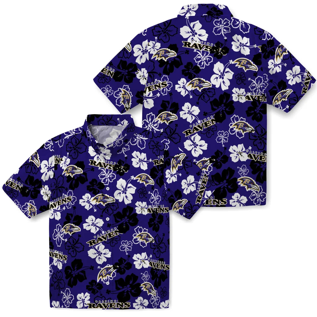 Baltimore Ravens Hibiscus Bloom Hawaiian Shirt – Moonbestprint